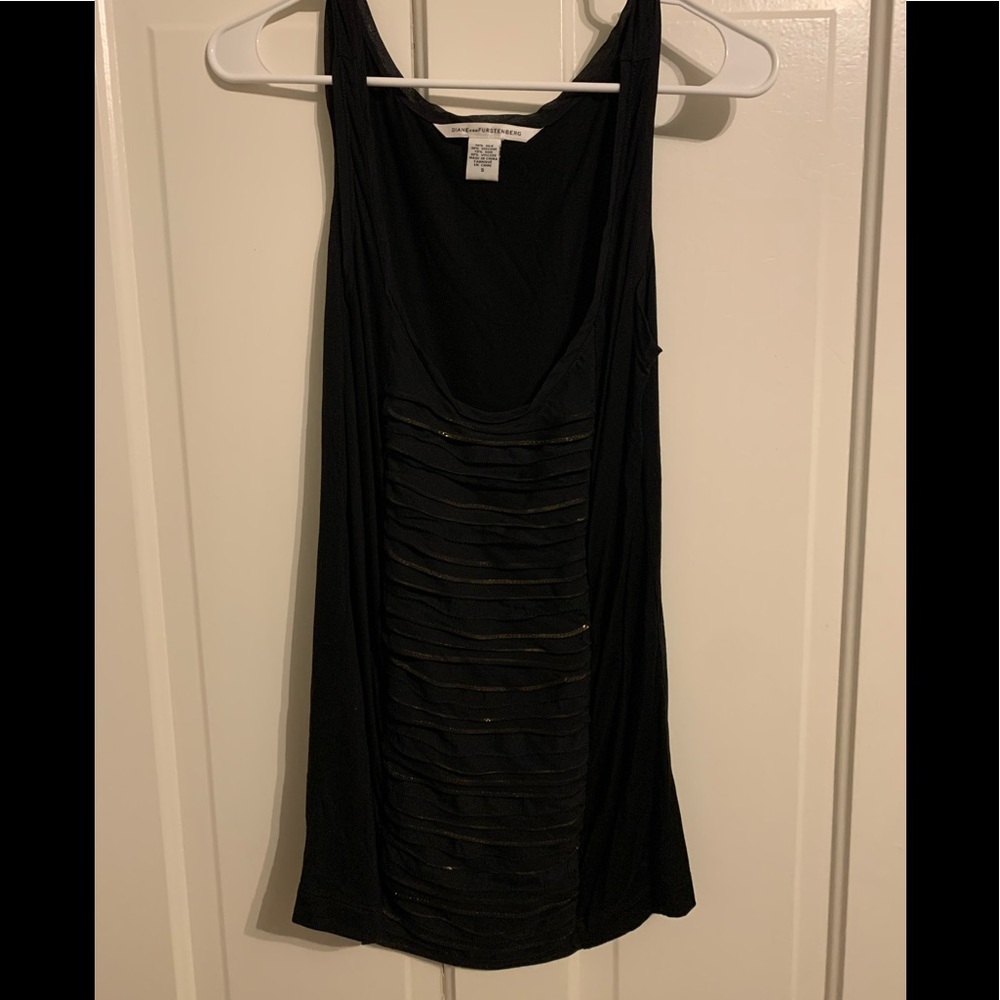 Diane von furstenburg silk blend chain tank small